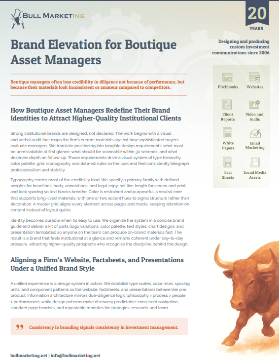 Brand Elevation for Boutique Asset Managers